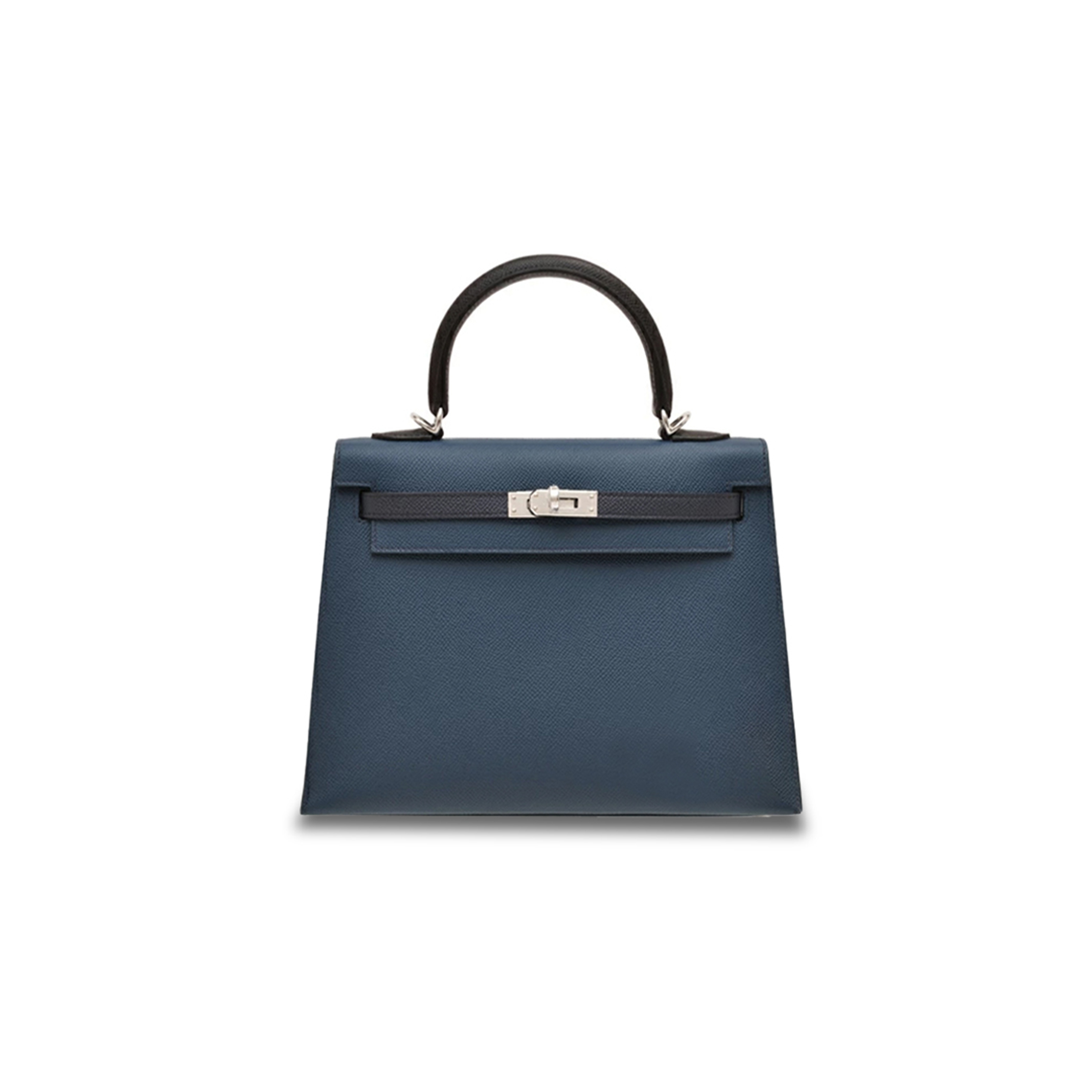 H**mes master kelly 28 epsom duck basket pewter gray silver buckle (28*22*10cm)